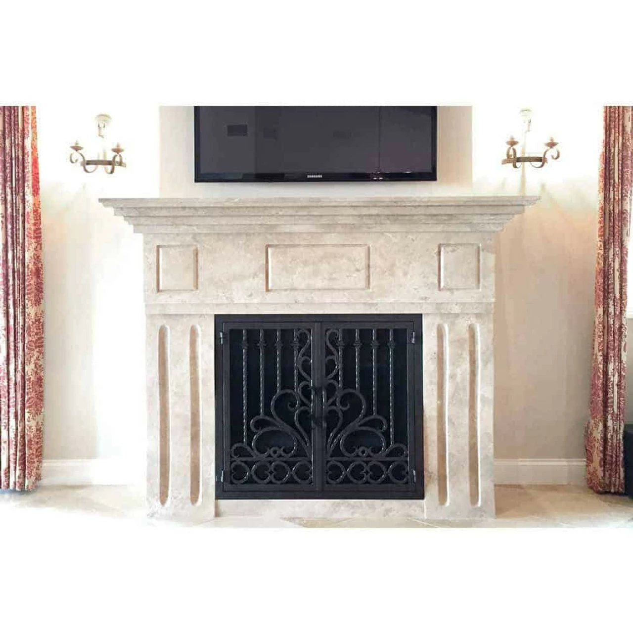 Lannister Rectangular Fireplace Door - Wrought Iron 5 Lannister Rectangular Fireplace Door - Wrought Iron - Image 3