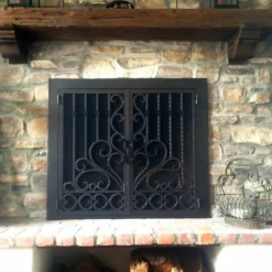 Lannister Rectangular Fireplace Door - Wrought Iron 11 Lannister Rectangular Fireplace Door - Wrought Iron -AMS FIREPLACE Sales lannister 42 fireplace door web5 12421.1574814976