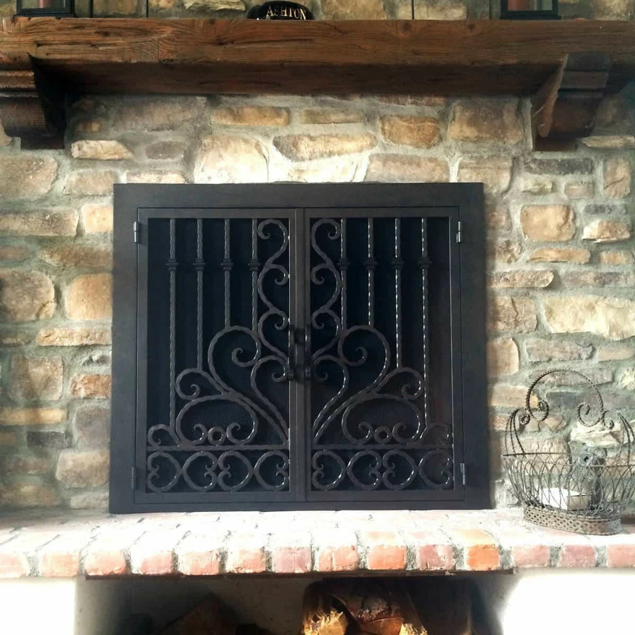 Lannister Rectangular Fireplace Door - Wrought Iron 7 Lannister Rectangular Fireplace Door - Wrought Iron - Image 5