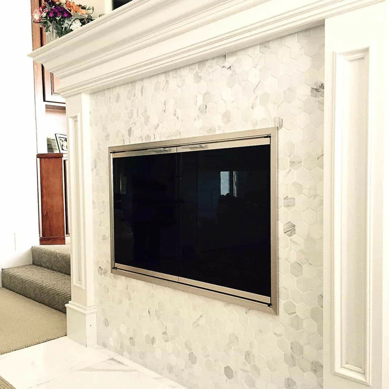 Malibu Rectangular Fireplace Door - Aluminum 4 Malibu Rectangular Fireplace Door - Aluminum - Image 2