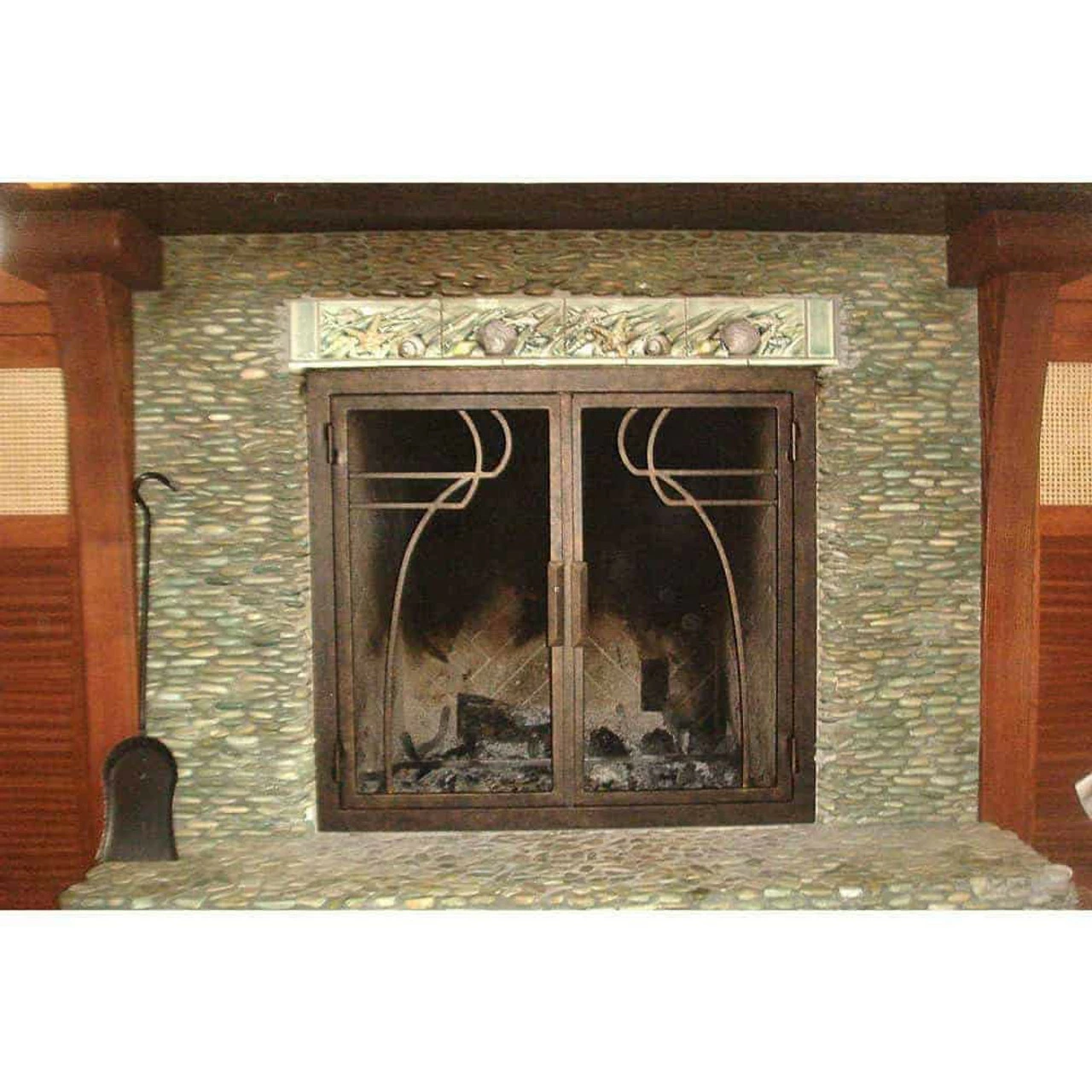 Mavericks Rectangular Fireplace Door - Wrought Iron 4 Mavericks Rectangular Fireplace Door - Wrought Iron - Image 2