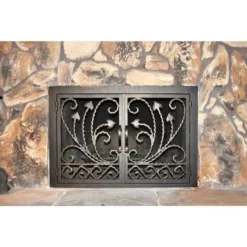 Montclair Rectangular Fireplace Door - Wrought Iron 9 Montclair Rectangular Fireplace Door - Wrought Iron -AMS FIREPLACE Sales montclair 13 rectangular fireplace door web1 80639.1581641483