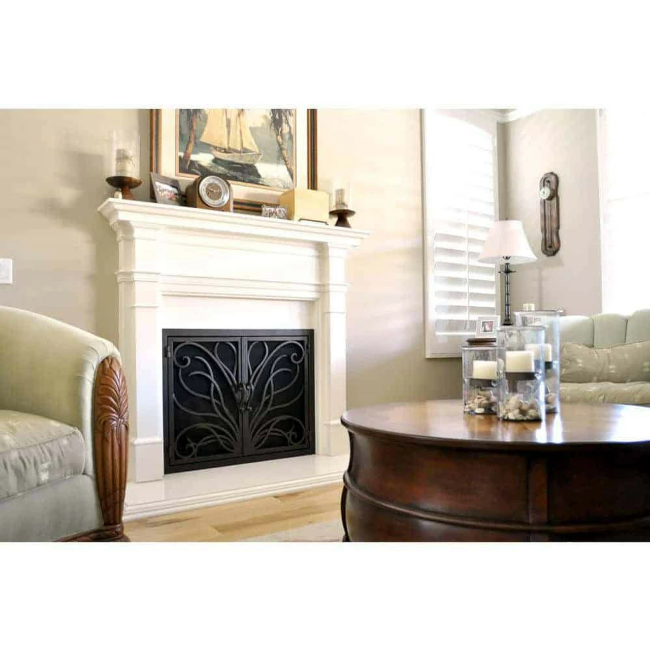 Napa Rectangular Fireplace Door - Wrought Iron 4 Napa Rectangular Fireplace Door - Wrought Iron - Image 2