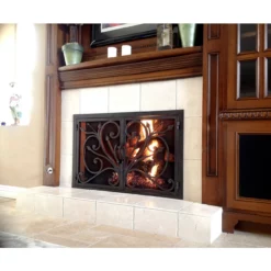 Orchid Rectangular Fireplace Door - Wrought Iron 13 Orchid Rectangular Fireplace Door - Wrought Iron -AMS FIREPLACE Sales orchid 4 06 web 26274.1581625461