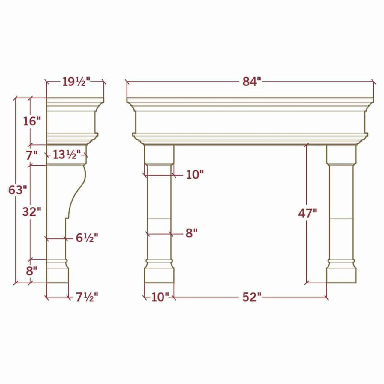 The Palacio - Concrete Fireplace Surround 4 The Palacio - Concrete Fireplace Surround - Image 2