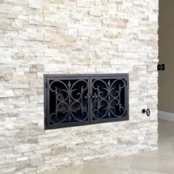 Rancho Santa Fe Rectangular Fireplace Door - Wrought Iron -AMS FIREPLACE Sales rancho santa fe 9 fireplace door ams 15632.1581639697