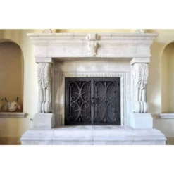 Rancho Santa Fe Rectangular Fireplace Door - Wrought Iron -AMS FIREPLACE Sales rancho santa fe 9 rectangular fireplace door web4 30170.1581639697