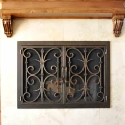 Rancho Santa Fe Rectangular Fireplace Door - Wrought Iron -AMS FIREPLACE Sales rancho santa fe web11 90409.1581639697
