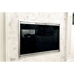 Malibu Rectangular Fireplace Door - Aluminum