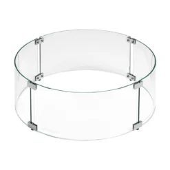 29" Round Tempered Glass Flame Guard American Fire Glass