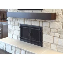 Santa Monica Rectangular Fireplace Door - Wrought Iron 12 Santa Monica Rectangular Fireplace Door - Wrought Iron -AMS FIREPLACE Sales santa monica 19 rectangular fireplace door web5 22129.1574881362