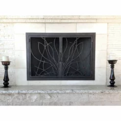 Saratoga Rectangular Fireplace Door - Wrought Iron 18 Saratoga Rectangular Fireplace Door - Wrought Iron -AMS FIREPLACE Sales saratoga 16 fireplace door after 22754.1574812996