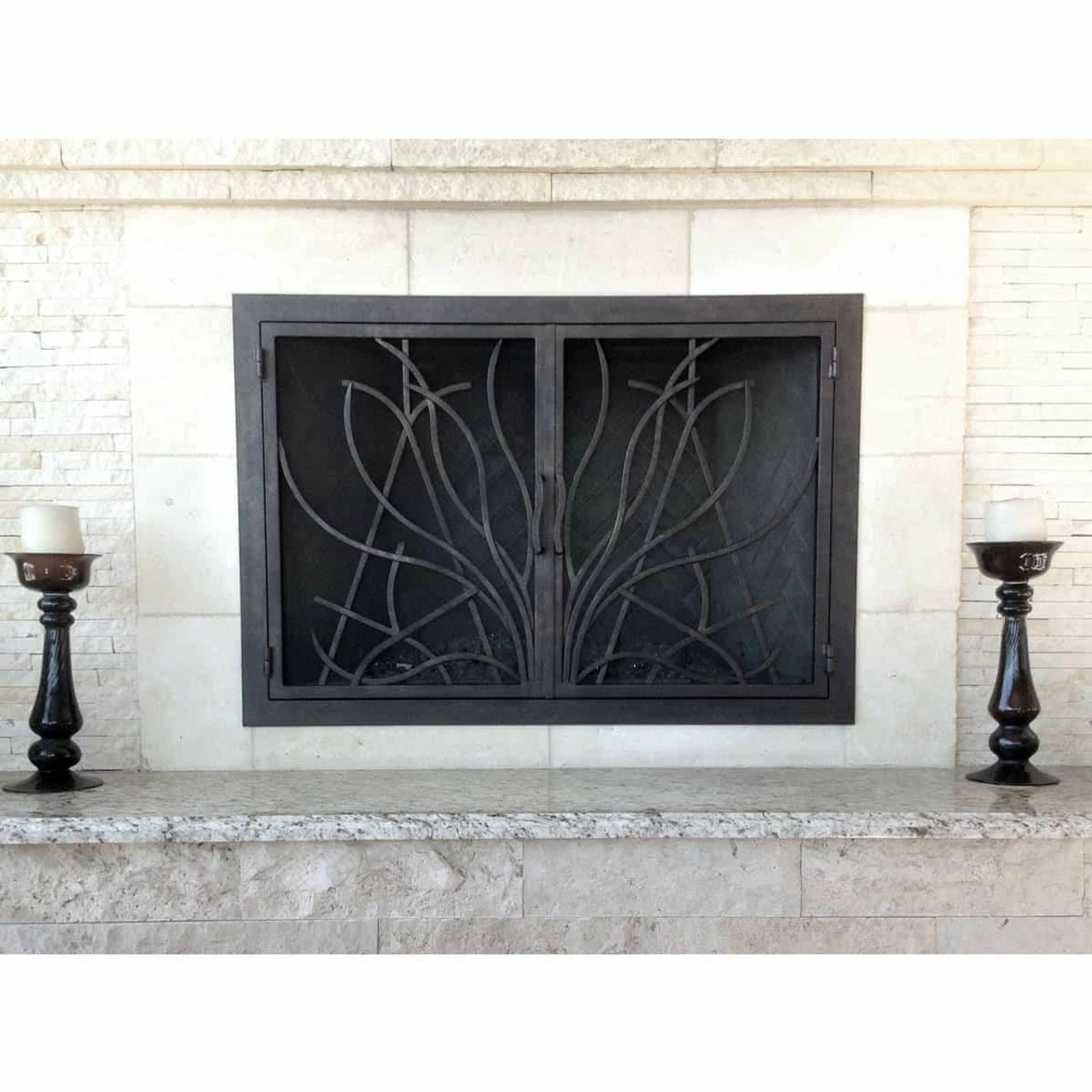 Saratoga Rectangular Fireplace Door - Wrought Iron 10 Saratoga Rectangular Fireplace Door - Wrought Iron - Image 8