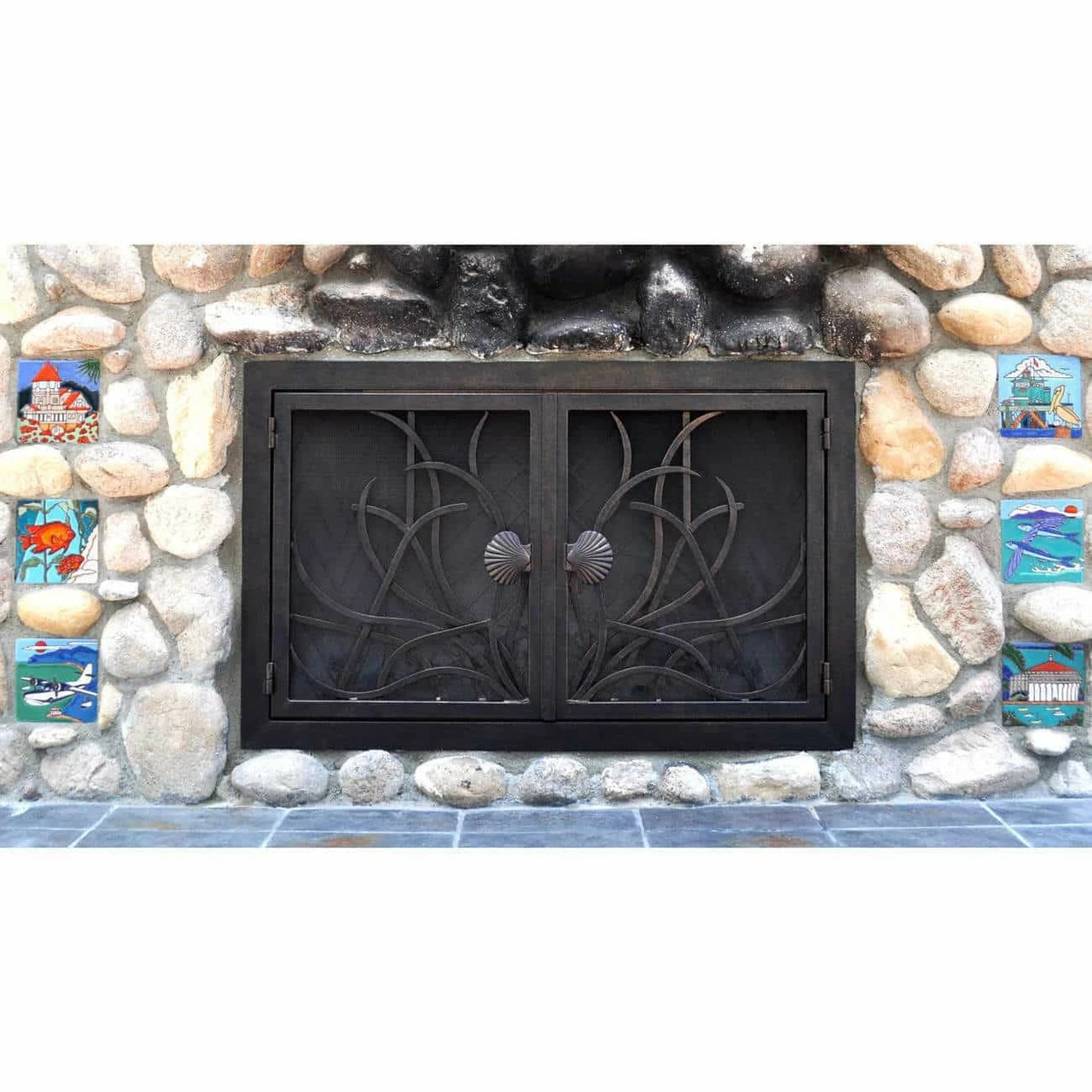 Saratoga Rectangular Fireplace Door - Wrought Iron 9 Saratoga Rectangular Fireplace Door - Wrought Iron - Image 7