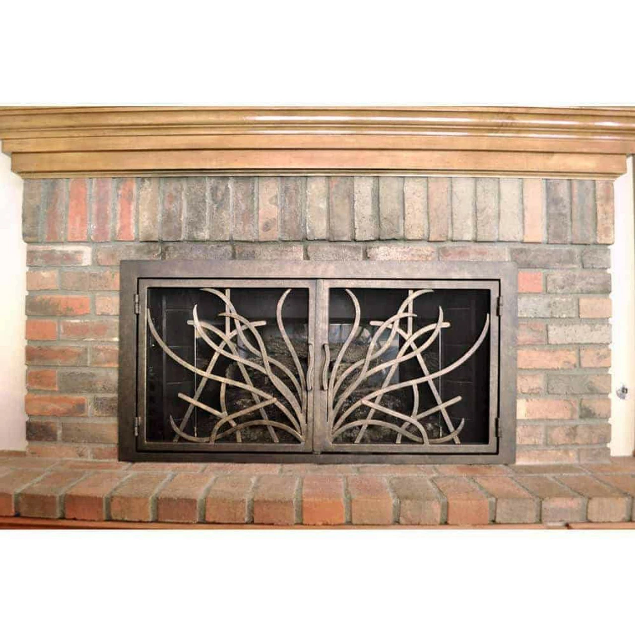 Saratoga Rectangular Fireplace Door - Wrought Iron 4 Saratoga Rectangular Fireplace Door - Wrought Iron - Image 2