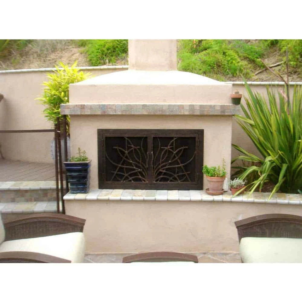 Saratoga Rectangular Fireplace Door - Wrought Iron 8 Saratoga Rectangular Fireplace Door - Wrought Iron - Image 6