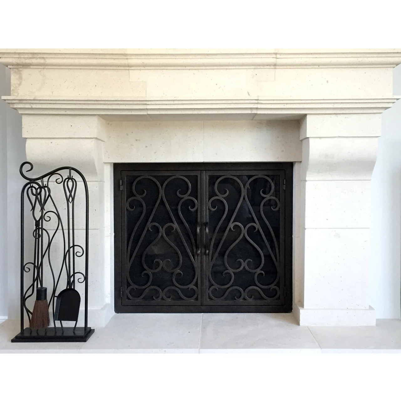 Sequoia Rectangular Fireplace Door - Wrought Iron 3 Sequoia Rectangular Fireplace Door - Wrought Iron