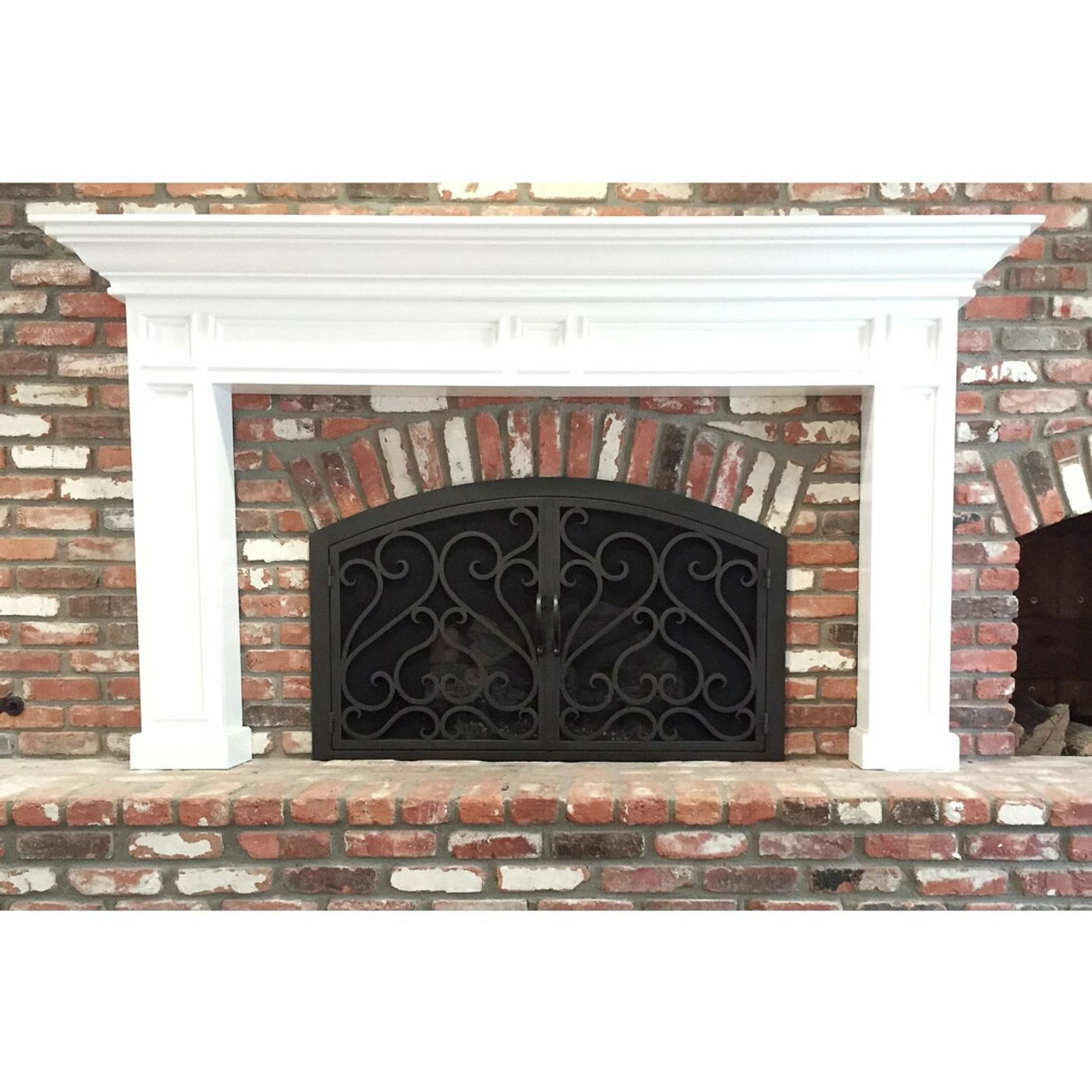 Sequoia Arched Fireplace Door - Wrought Iron 5 Sequoia Arched Fireplace Door - Wrought Iron - Image 3