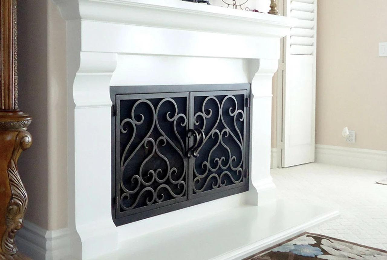 Sequoia Rectangular Fireplace Door - Wrought Iron 9 Sequoia Rectangular Fireplace Door - Wrought Iron - Image 7