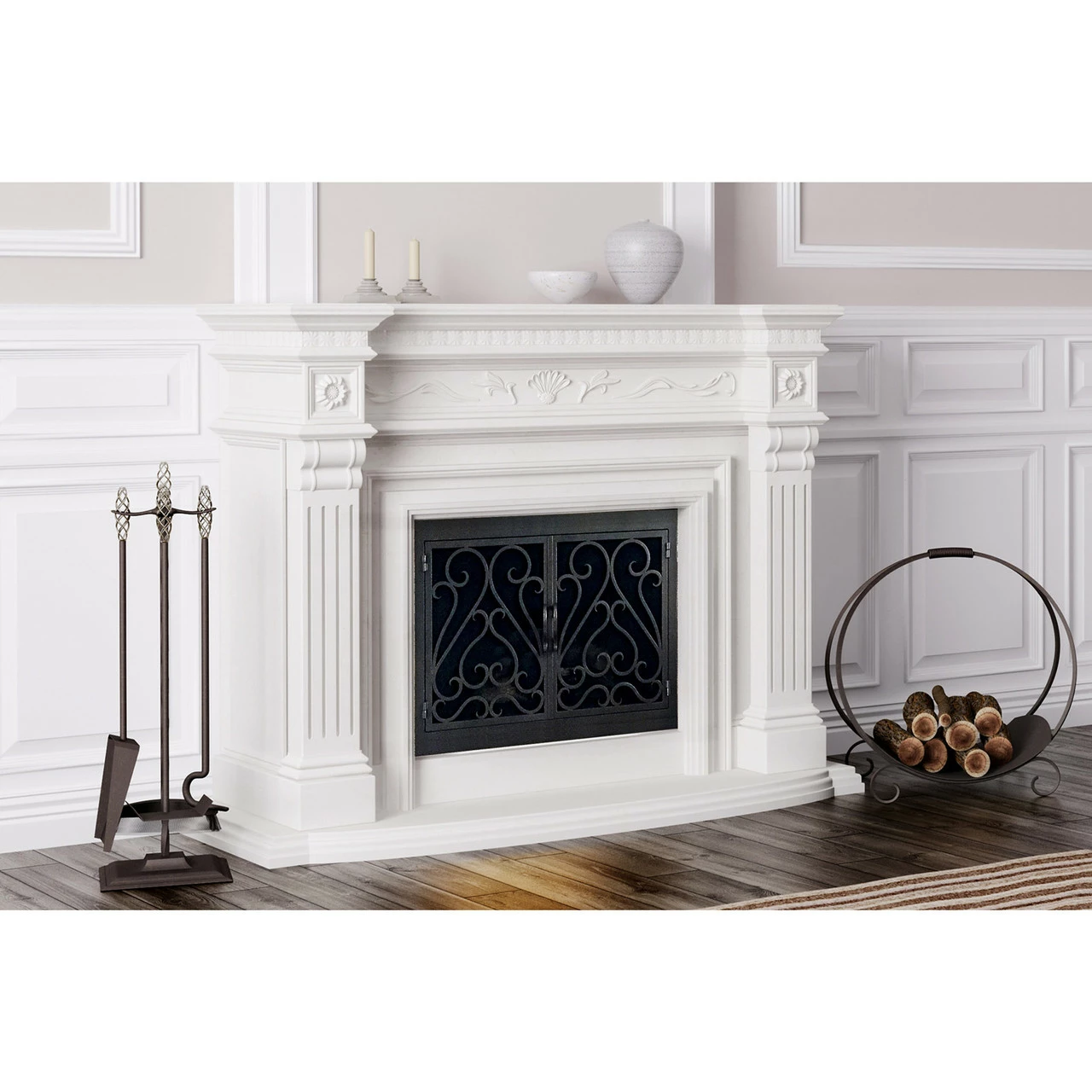 Sequoia Rectangular Fireplace Door - Wrought Iron 12 Sequoia Rectangular Fireplace Door - Wrought Iron - Image 10