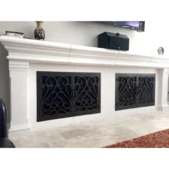 Sequoia Rectangular Fireplace Door - Wrought Iron 23 Sequoia Rectangular Fireplace Door - Wrought Iron -AMS FIREPLACE Sales sequoia 3 two door web 27300.1581970437