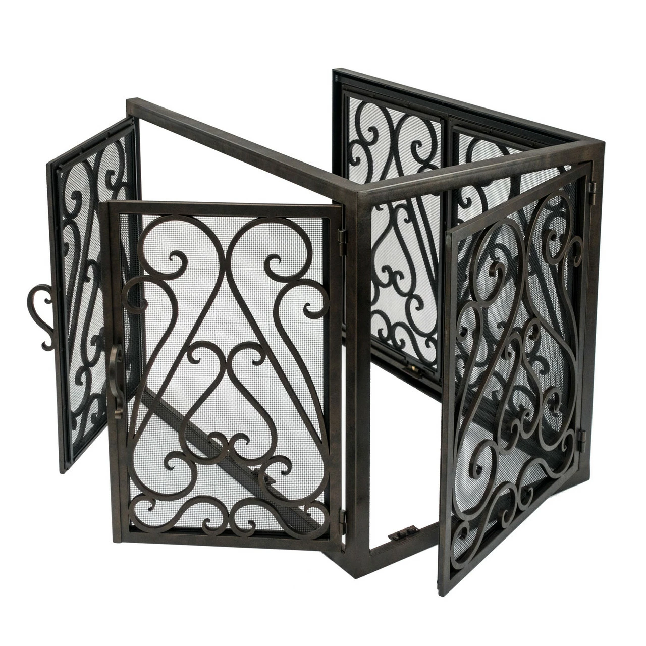 Sequoia Rectangular U-Shape Fireplace Door - Wrought Iron 4 Sequoia Rectangular U-Shape Fireplace Door - Wrought Iron - Image 2