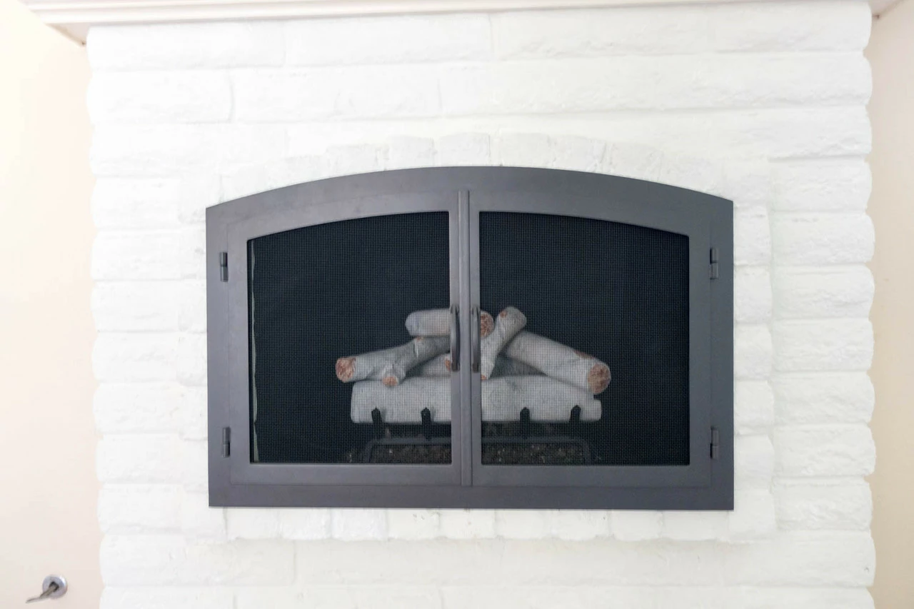 Sky Arched Fireplace Door - Wrought Iron 3 Sky Arched Fireplace Door - Wrought Iron