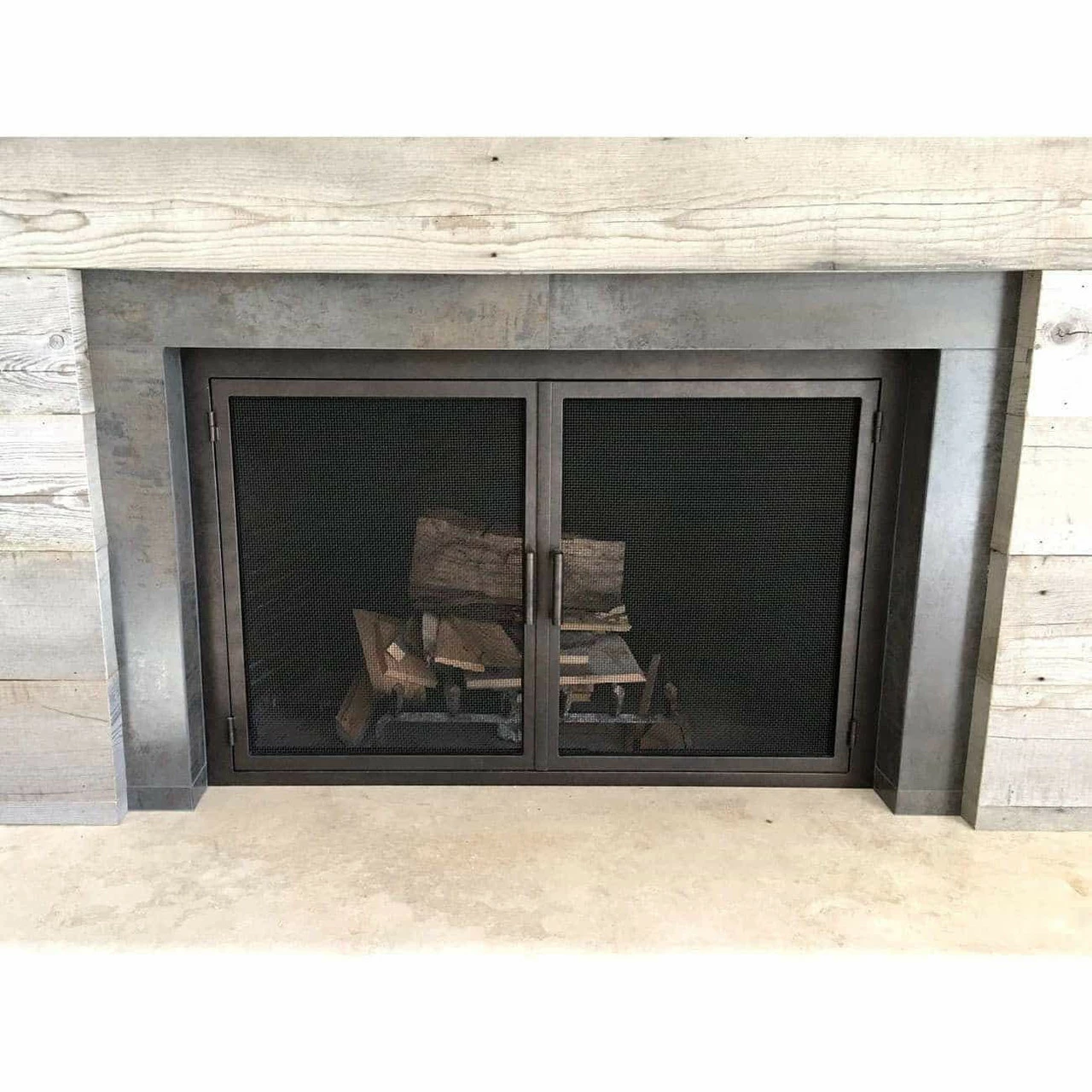 Sky Rectangular Fireplace Door - Wrought Iron 7 Sky Rectangular Fireplace Door - Wrought Iron - Image 5