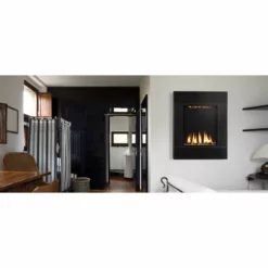 ONE6 - Solas Wall Mounted Direct Vent Linear Fireplace -AMS FIREPLACE Sales solas one6 high gloss black web 03713.1635269243