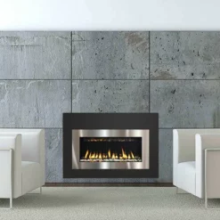 Satin Black And Stainless Steel Surround 40" X 25" For Solas Twenty6 FI