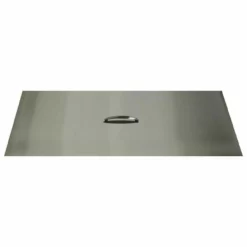 The Outdoor Plus 14" Wide Brushed Stainless Steel Rectangle Fire Pit Cover