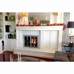 Stella Rectangular Fireplace Door - Wrought Iron -AMS FIREPLACE Sales stella 17 fireplace door web2 34753.1575308167