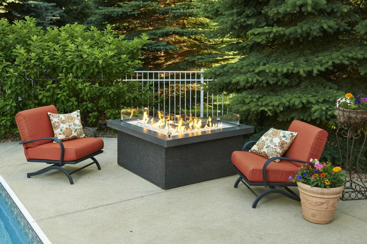 Outdoor GreatRoom Glass Guard For The Pointe Fire Pit Table - GLASS GUARD-1242-L 4 Outdoor GreatRoom Glass Guard For The Pointe Fire Pit Table - GLASS GUARD-1242-L - Image 2