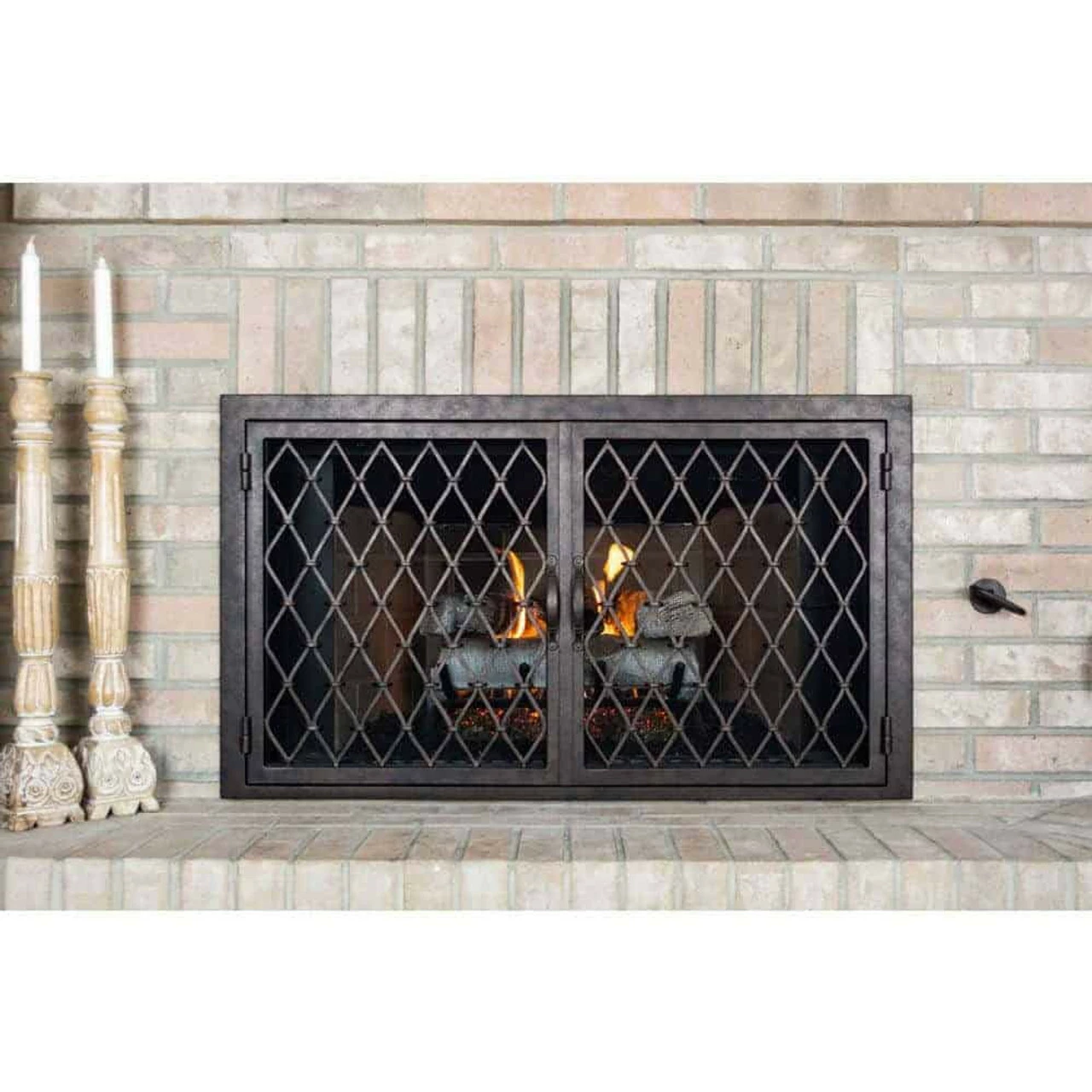Trabuco Rectangular Fireplace Door - Wrought Iron 3 Trabuco Rectangular Fireplace Door - Wrought Iron
