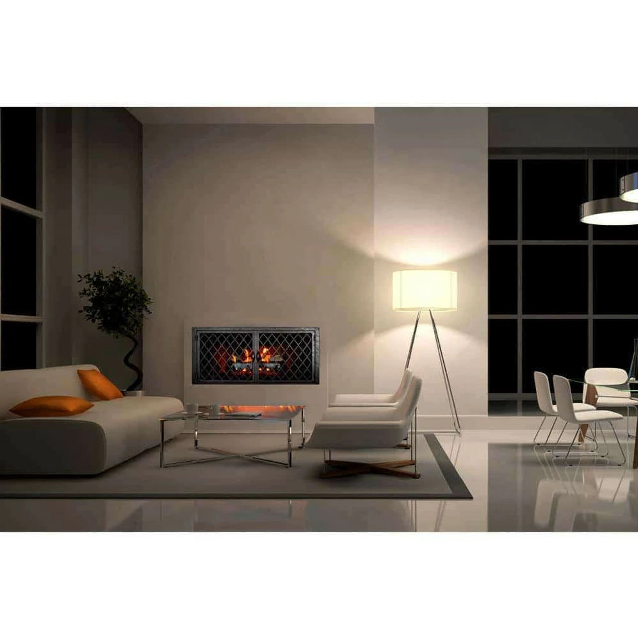 Trabuco Rectangular Fireplace Door - Wrought Iron 5 Trabuco Rectangular Fireplace Door - Wrought Iron - Image 3