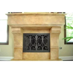 Triton Rectangular Fireplace Door - Wrought Iron 9 Triton Rectangular Fireplace Door - Wrought Iron -AMS FIREPLACE Sales triton 8 rectangular fireplace door web2 63945.1574881649