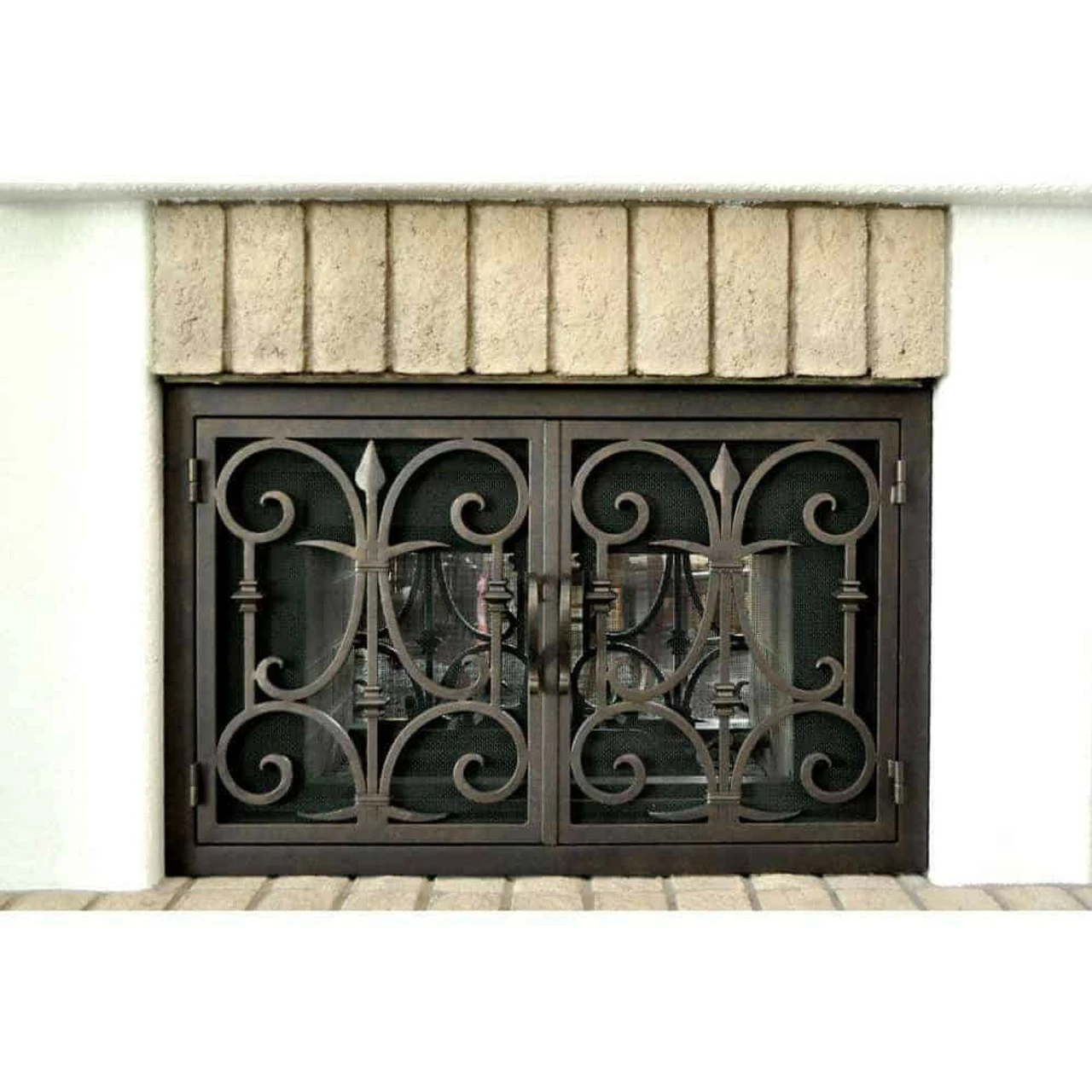 Triton Rectangular Fireplace Door - Wrought Iron 7 Triton Rectangular Fireplace Door - Wrought Iron - Image 5