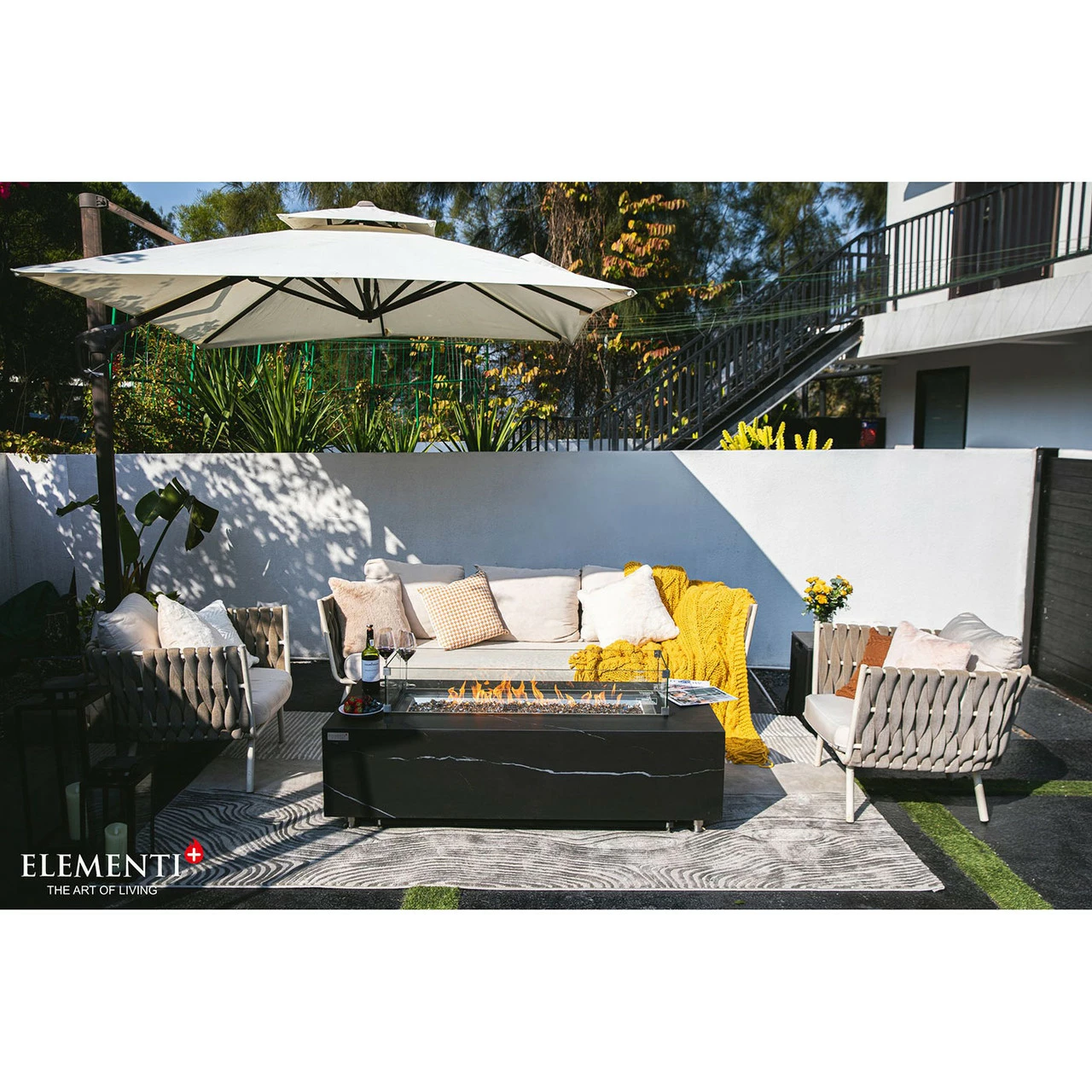 Elementi Plus Varna Marble Porcelain Fire Table 3 Elementi Plus Varna Marble Porcelain Fire Table