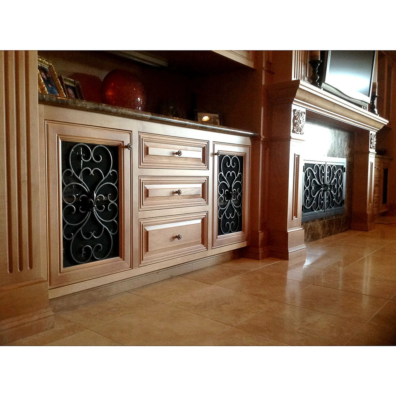 Valencia Rectangular Fireplace Door - Wrought Iron 4 Valencia Rectangular Fireplace Door - Wrought Iron - Image 2